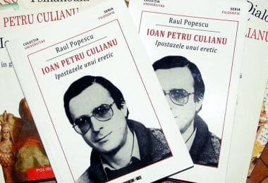 Coperta volumului „Ioan Petru Culianu. Ipostazele unui eretic” de Raul Popescu (Eikon, 2017)