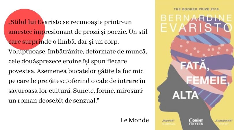 Reach content for Google search „bernardine evaristo”, „fata, femeie, alta”, „aparitii noi”, noutati editoriale”