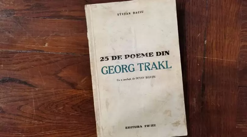 Coperta volumulului „ 25 de poeme din Georg Trakl” (Editura Frize, 1937)