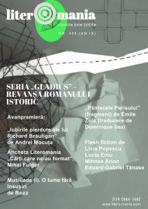 Coperta revistei Literomania nr. 403 (grafică de Galya Popova)