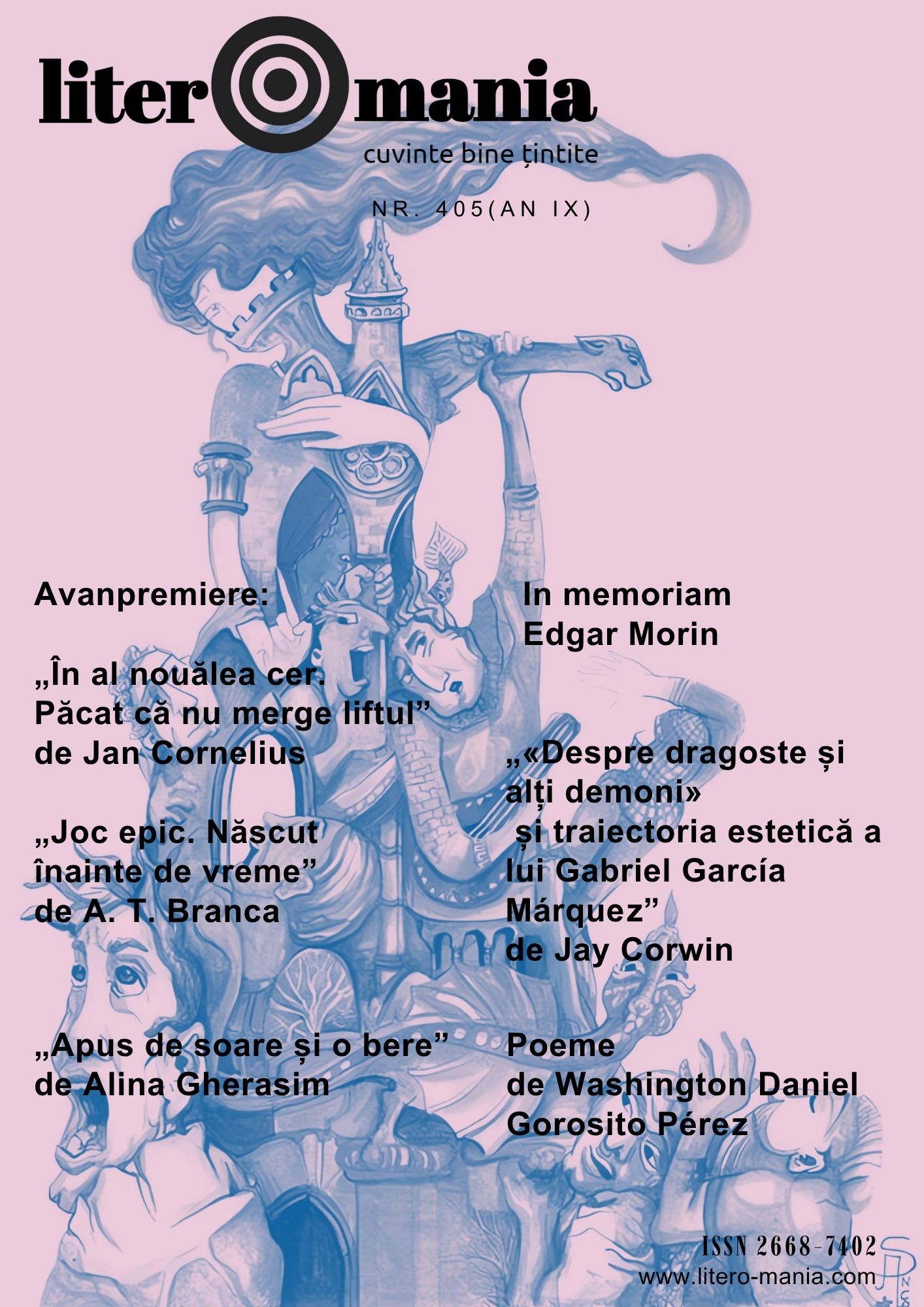 Literomania nr. 405: ilustrație de Anca Smărăndache