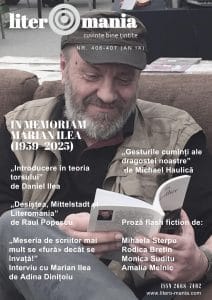 Coperta Literomania nr. 406-407. număr dedicat scriitorului Marian Ilea
