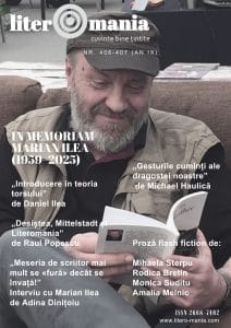 Coperta Literomania nr. 406-407. num[r dedicat scriitorului Marian Ilea