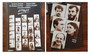 Coperta volumului „Cinci” (Romulus Bucur, Bogdan Ghiu, Ioan Bogdan Lefter, Mariana Marin, Alexandru Mușina)