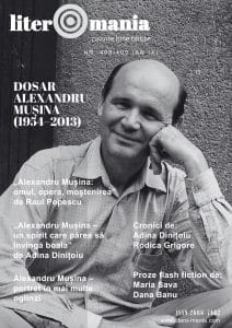 Copertă Literomania nr. 408-409, cu un dosar dedicat scriitorului Alexandru Mușina