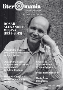 Copertă Literomania nr. 408-409, cu un dosar dedicat scriitorului Alexandru Mușina