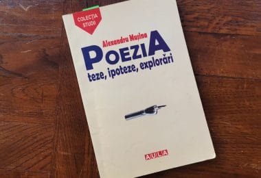 Coperta volumului „Poezia: teze, ipoteze, explorări” de Alexandru Mușina